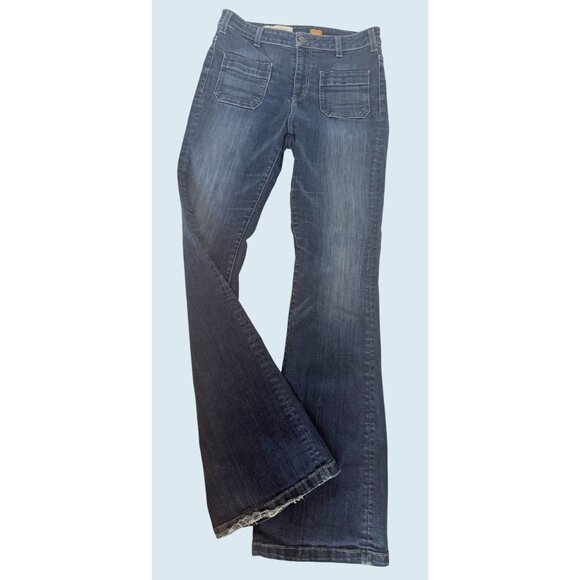 ANTHROPOLOGIE / PILCRO Boot Cut Straight Leg Patch Pocket Jeans Sz 29 - Picture 1 of 7